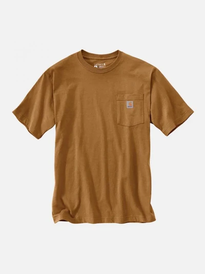 (K87) 워크 포켓 반팔티 CARHARTT BROWN